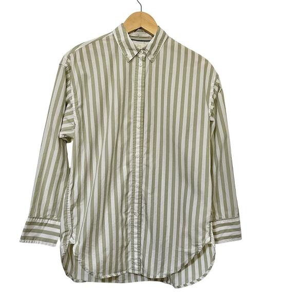 J Crew Women’s Striped Cotton Poplin Button Shirt Size 2 Academia Preppy Office - Picture 1 of 8